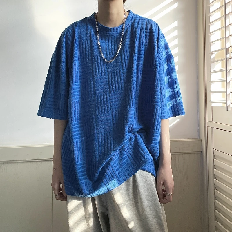 

Summer Casual T-shirt Men Hip Hop Solid Short Sleeve T-shirts Male Loose Top Tee