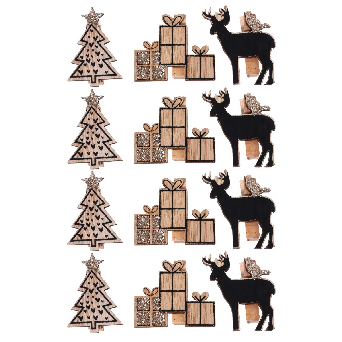 

12Pcs Christmas Decor Clips Adorable Creative Exquisite Note Clip Photo Clip Name Clip for Daily Use Room Decor Holiday