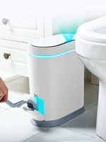automatic smart sensor trash can with toilet brush waterproof garbage bucket dustbin bathroom cabinet storage narrow bin joybos