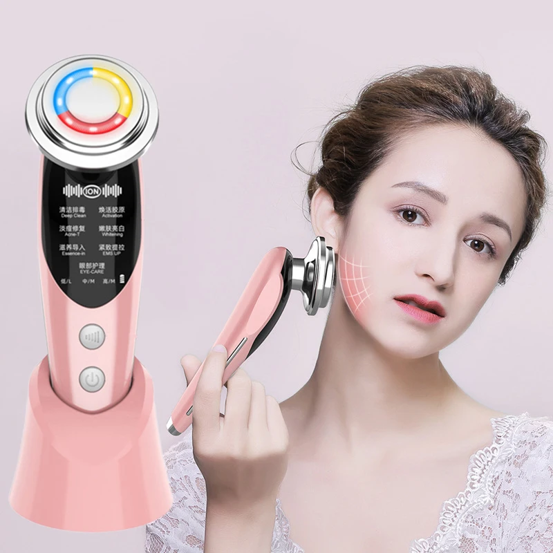 

7 in 1 Face Lift Devices EMS RF Microcurrent Skin Rejuvenation Facial Massager Light Therapy Anti Aging Wrinkle Beauty Apparatus