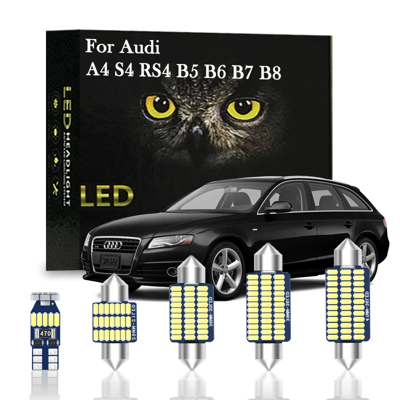 

Canbus For Audi A4 S4 RS4 B5 B6 B7 B8 Avant Sedan 1996 1998 1999 2002 2003 2005 2007 2009 Accessories Interior Light LED