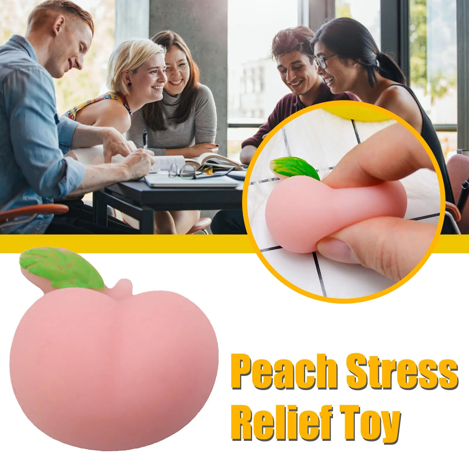

Vent Tool Kids Peach 10Pcs/set Toy Novelty Soft Stress Anxiety Cute Relief Mini Toy Dimple Set A10 Toy