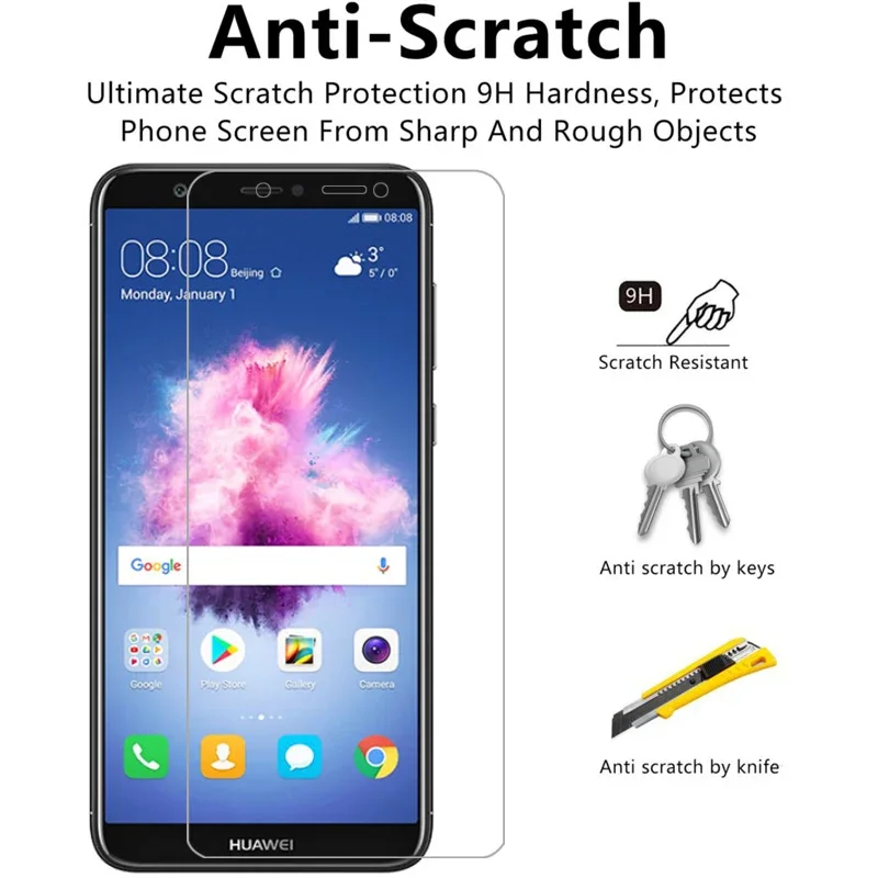 Закаленное стекло для защиты экрана huawei p smart чехол psmart smar smat samrt защитный телефона