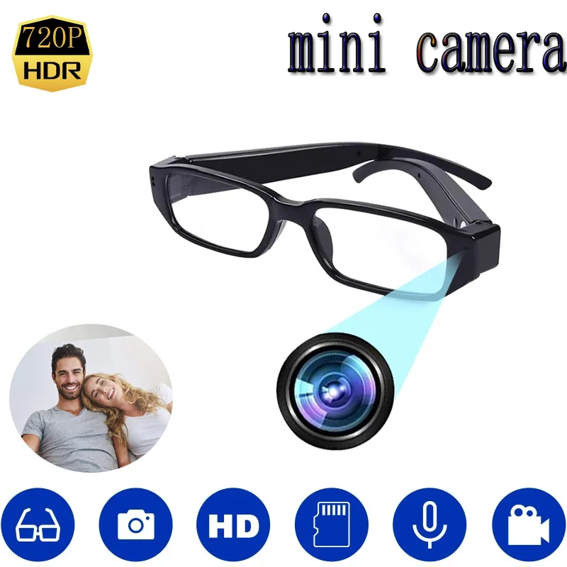 

720p Wearable Audio Video Recorder Glasses Security Camera Sports DV DVR For Outdoor Driving Motorcycle Suport Hidden TF Card