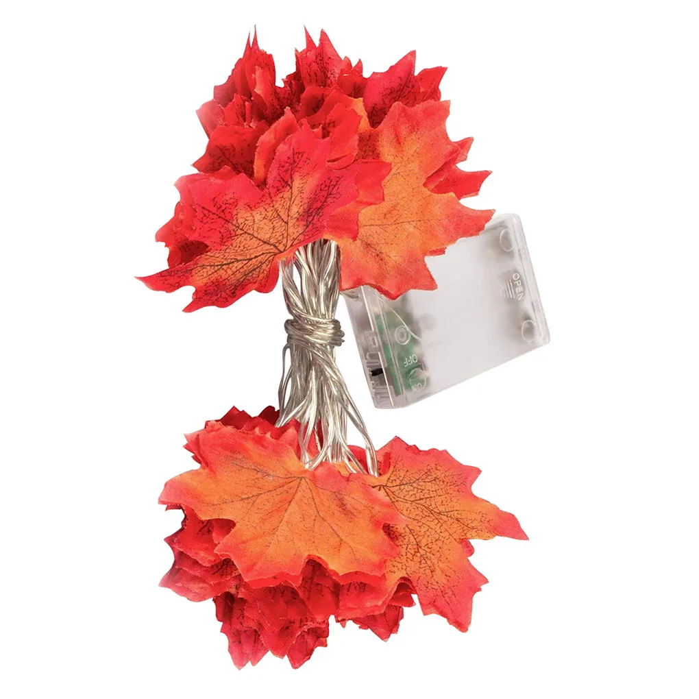 

Осенняя гирлянда в виде кленовых листьев, светодиодная Водонепроницаемая гирлянда, Декоративная гирлянда на осень, урожай, День благодарен...