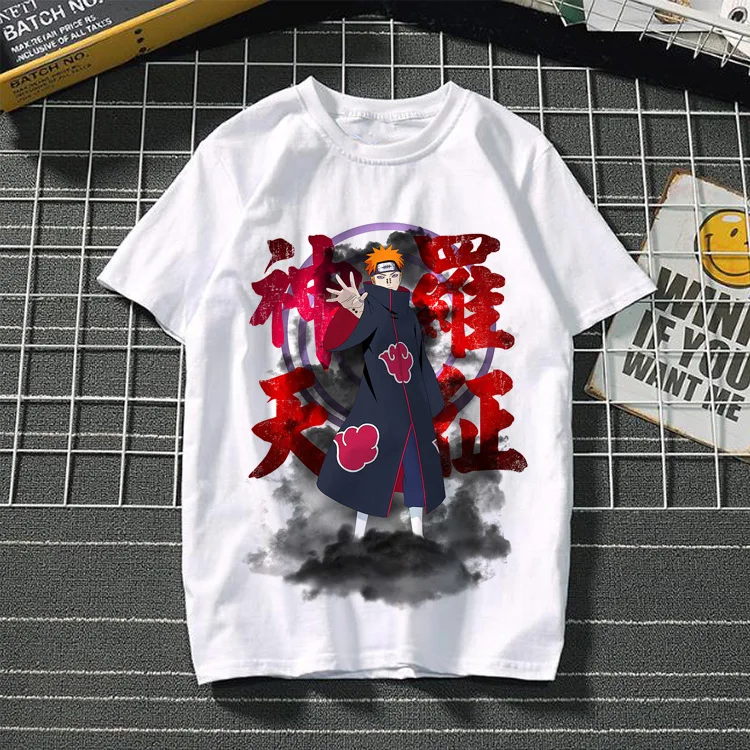 

Naruto Short-sleeved T-shirt Anime Peripheral Clothing Compassionate Boys and Girls Two-dimensional Top Clothes Summer