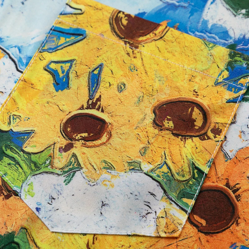 Летние мужские Гавайские пляжные рубашки LENSTID с коротким рукавом в стиле хип-хоп