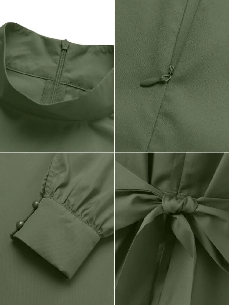 Muslim Dress Women 2023 Spring and Autumn New Style Elegant Solid Color Long Sleeved Robe Festival Party Fashion Clothing