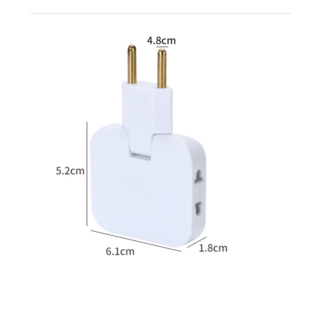 EU Extension Plug Electrical Adapter 3 In 1 Adaptor 180 Degree Rotation Adjustable For Mobile Phone Charging Converter Socket images - 6
