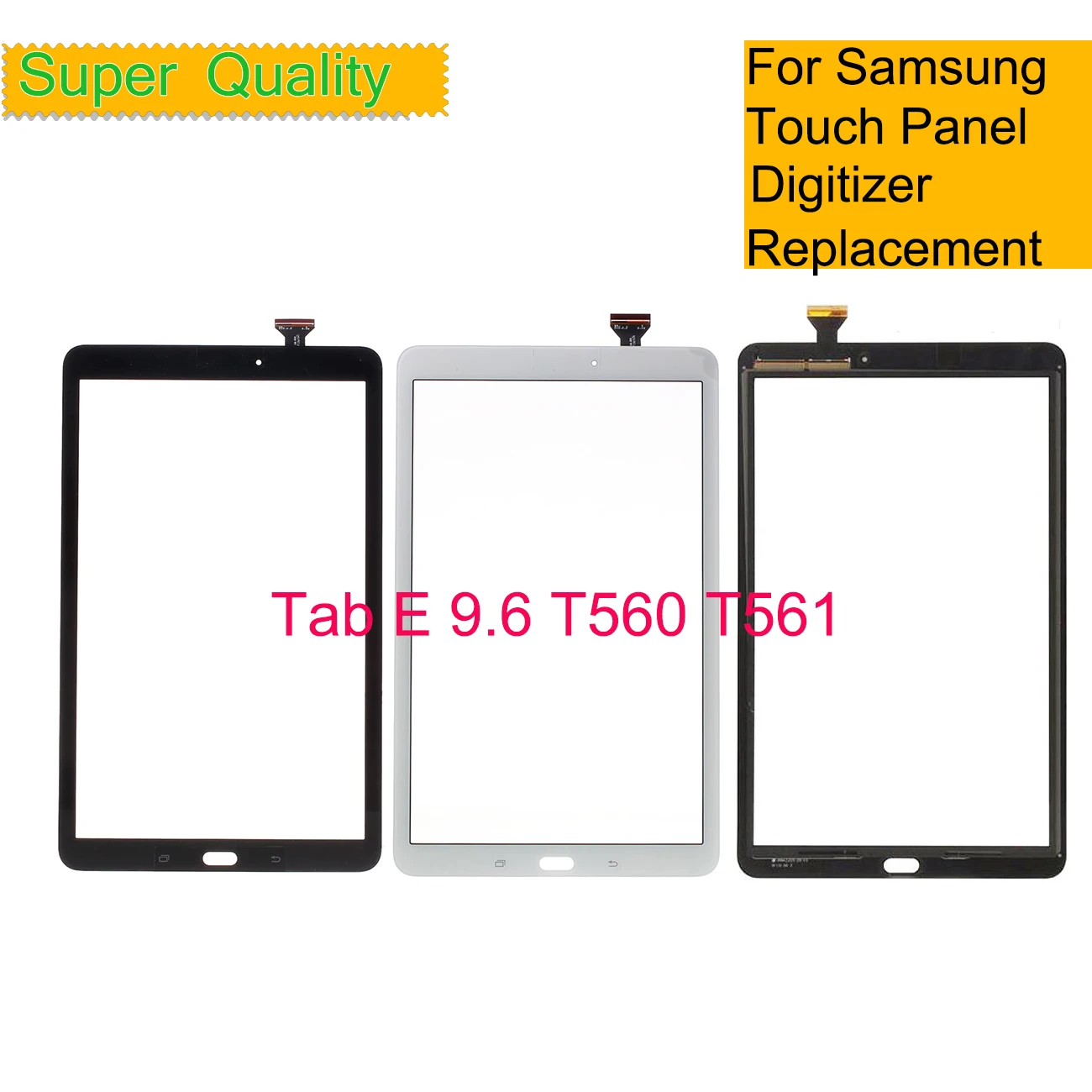 

10Pcs/Lot Front Outer Glass For Samsung Galaxy Tab E 9.6 T560 T561 Touch Screen Panel Digitizer Sensor Tablet LCD Glass Lens