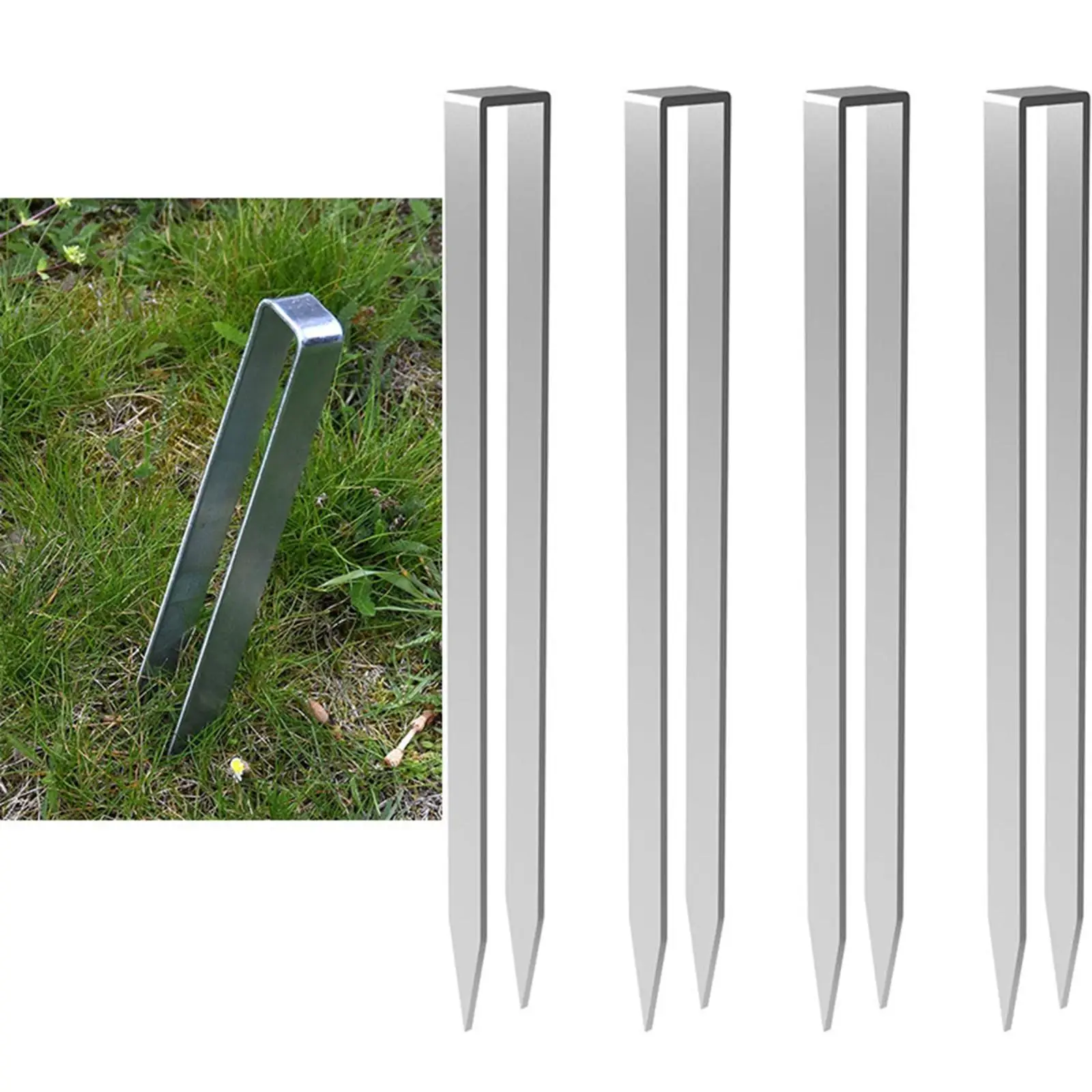 4 шт. колышки для палатки из нержавеющей стали