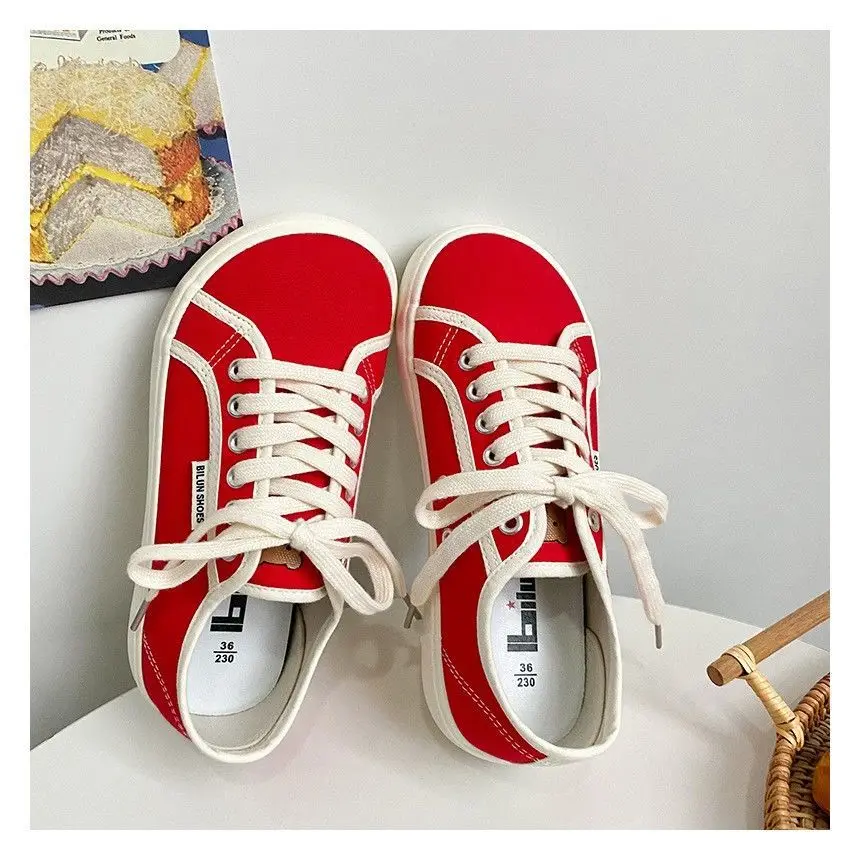 Wide Toe Canvas Shoes Women's Trainers Espadrilles Vulcanized Sneaker Woman Blue Red Low Top Shoe Girl Bear Print Harajuku Shoes