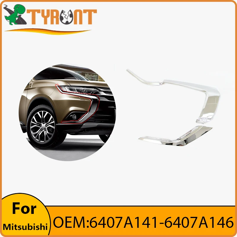 

TYRNT Front Bumper Chrome Trim Strip Up Middle Down 6407A142 6407A144 6407A146 For Mitsubishi Outlander Car Exterior Accessories