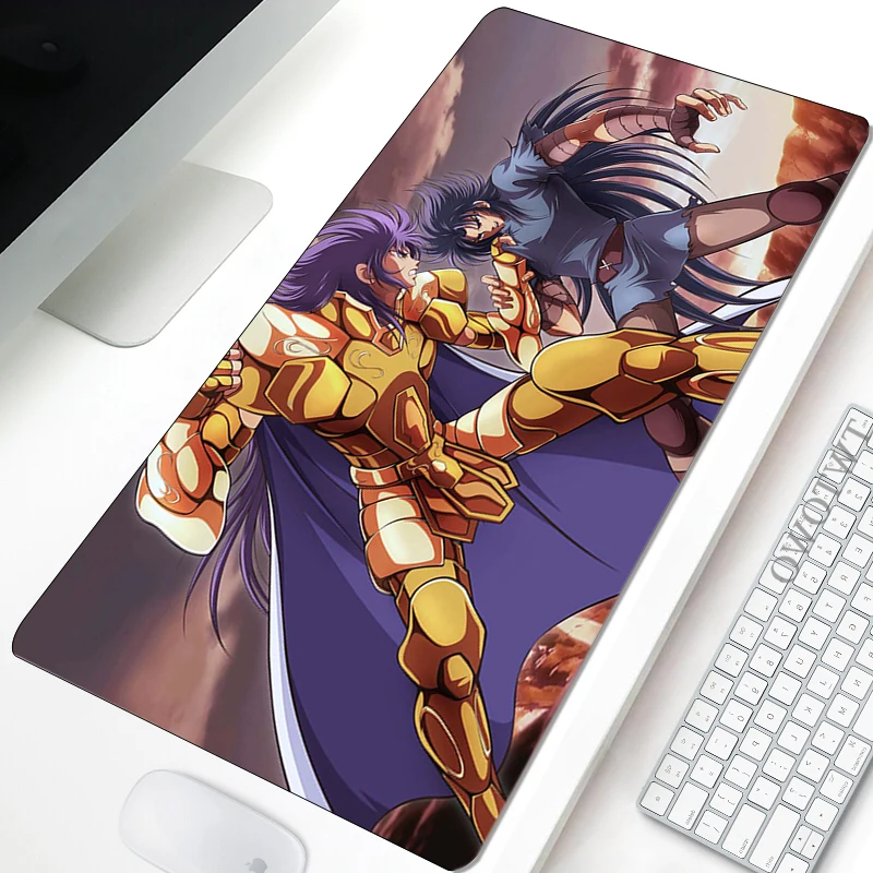 

Mousepad XXL Custom New Large Desk Mats Mouse Mat Saint Seiya Gamer Anti-slip Natural Rubber Carpet Soft Desktop Mouse Pad