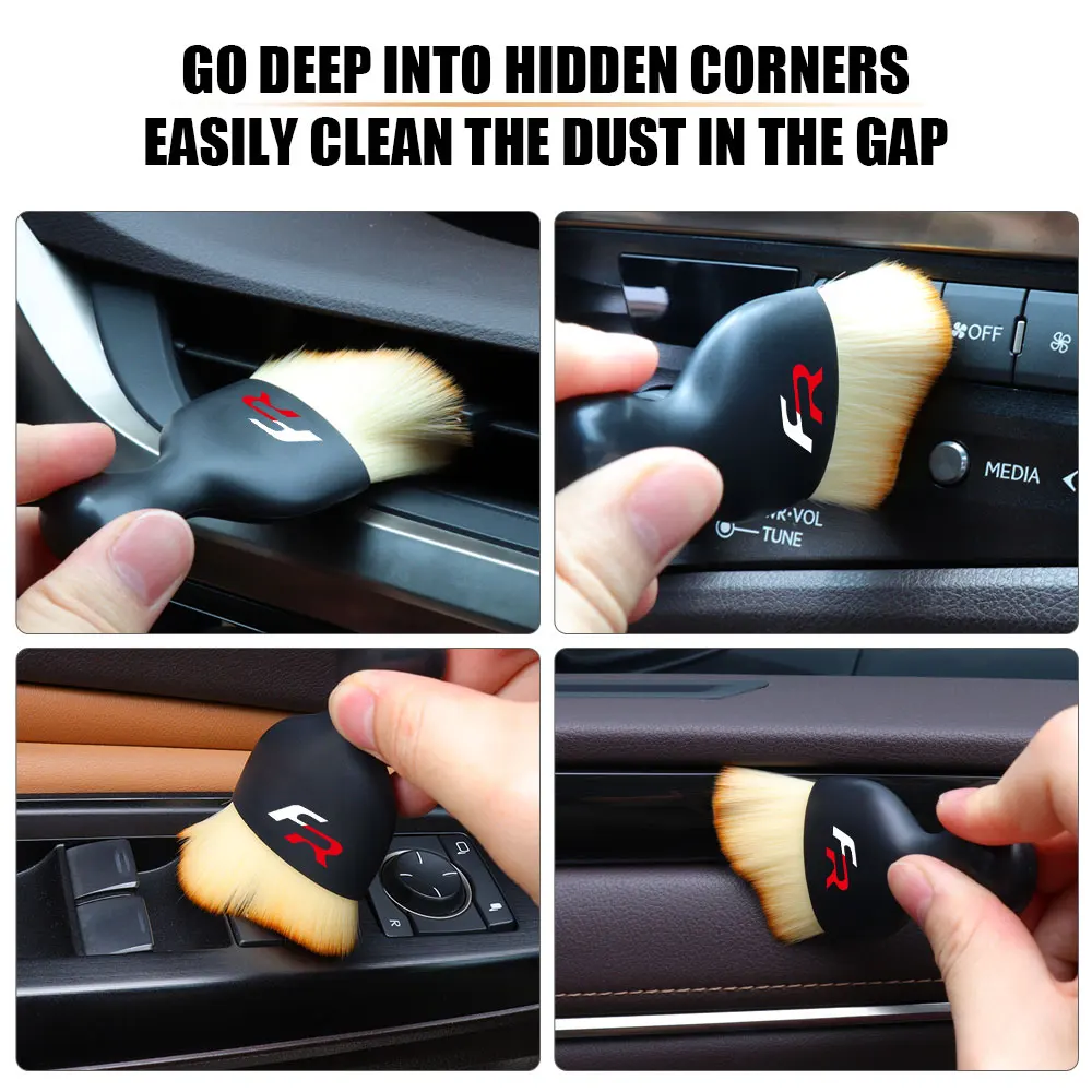 1/2 шт. инструмент для чистки автомобиля щетка удаления пыли с воздуховыпускного