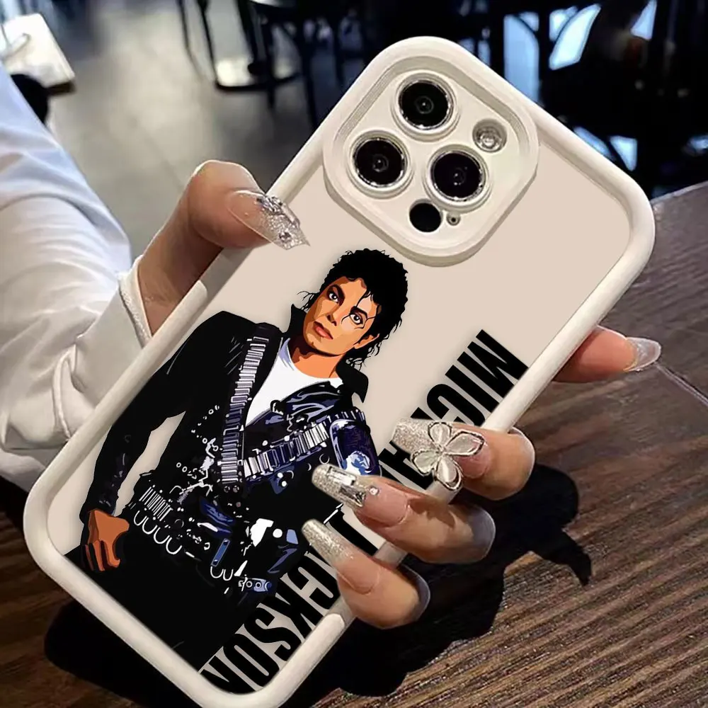 Фото Горячая новинка: Чехол для телефона Hot M-MichaelS J-JacksonS Singer для iPhone 17e, 17, 16e, 16, 15, 14, 13, 12, 11 Air Pro Max Mini XR Plus, мягкая задняя крышка из ТПУ №4