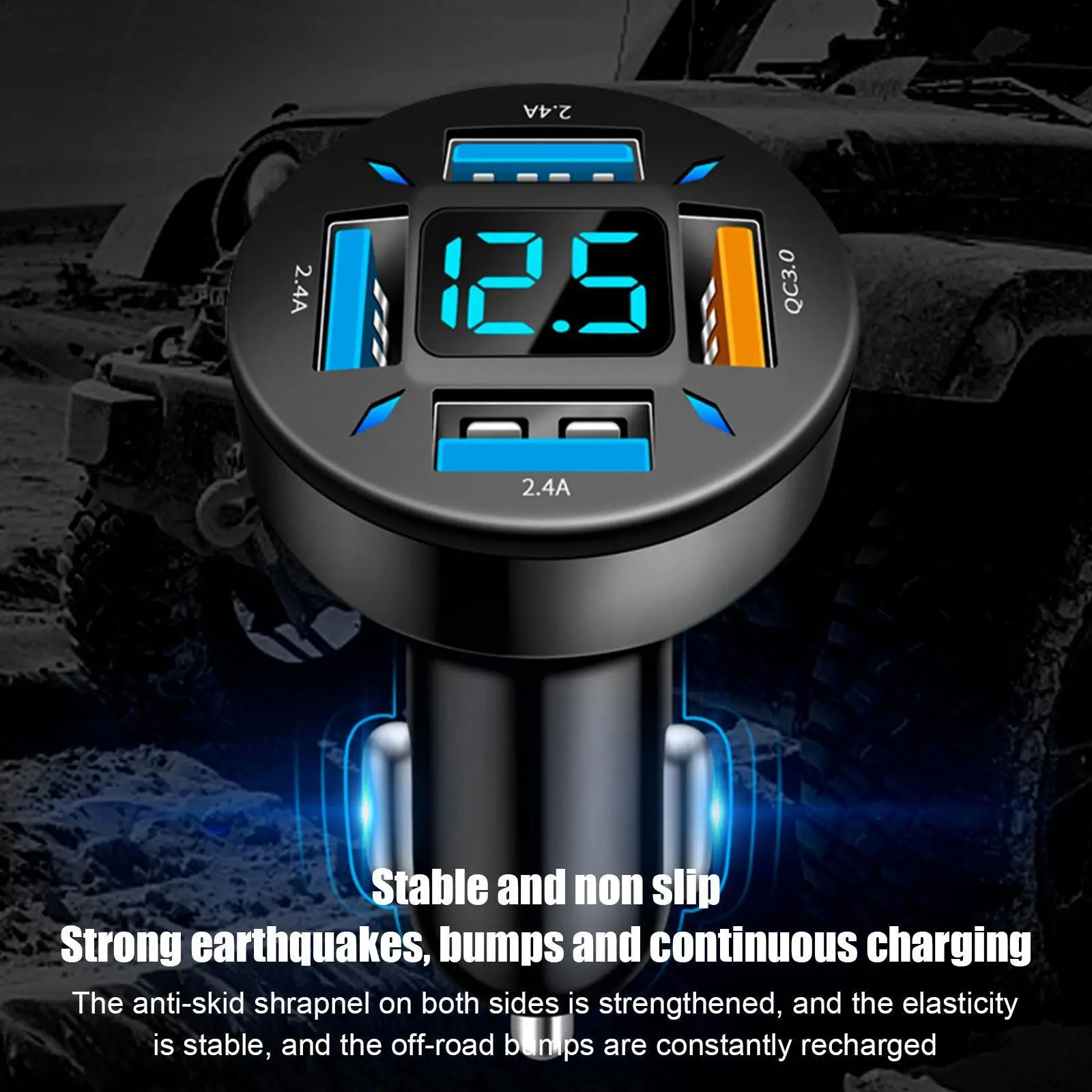 

Автомобильное зарядное устройство QC3.0 PD с 4 USB-портами