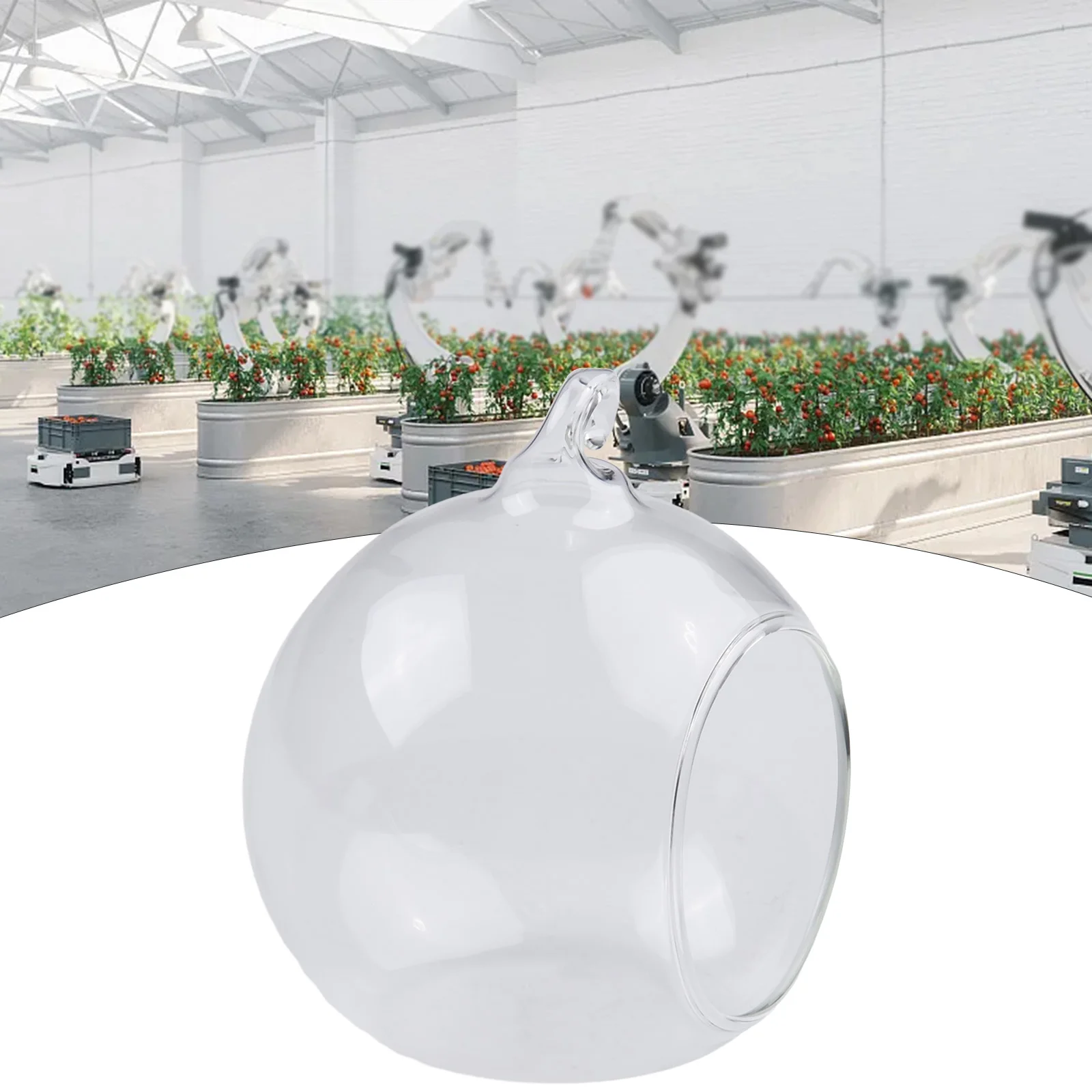 Садовый стеклянный шар подвесной цветочный орнамент с плоским дном вечерние