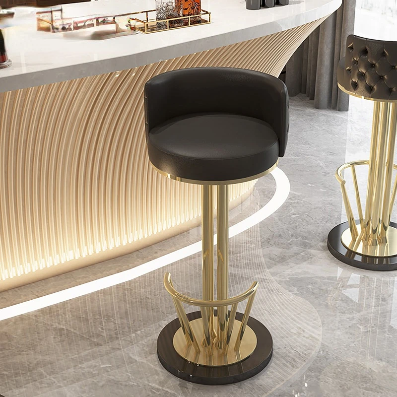

Nordic Luxury Bar Chair Simple Modern Bar Chair High Stool Office Back High Accent Dining Chair Net Red Chair High Furnitures