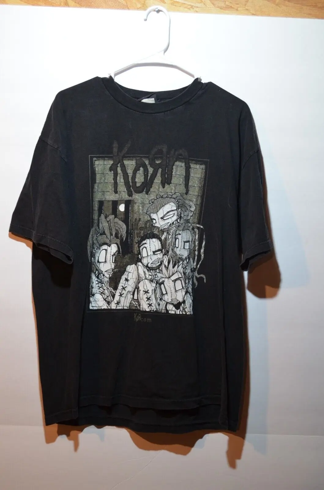 2000 г. Korn крученая Винтажная футболка для путешествий