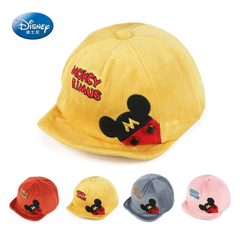 

Disney Cartoon Mickey Mouse Baby Hat Letter Embroidered Cotton Kids Soft brim Hats for Boys Girls Outdoor Baby Baseball Cap 0-3Y