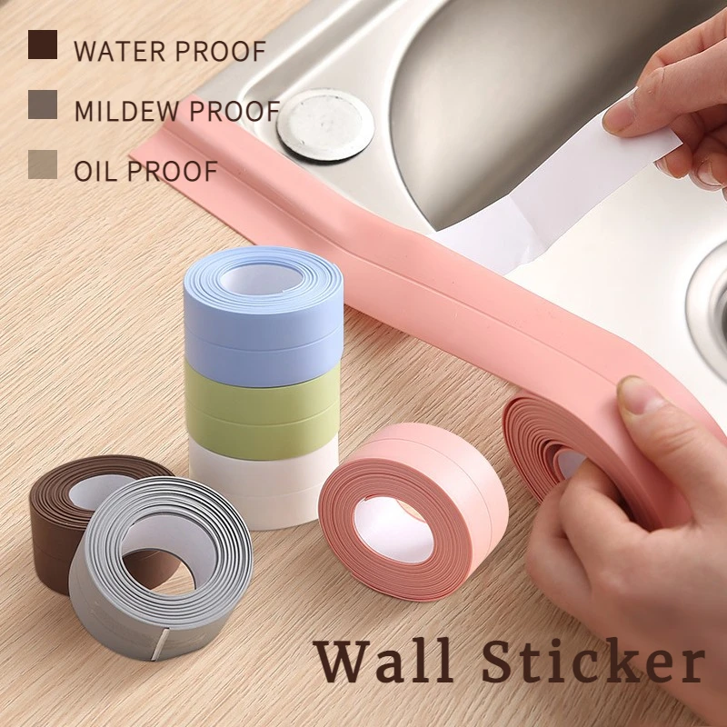 Водонепроницаемые настенные наклейки для кухни и ванной комнаты против плесени, заполнители между раковиной и стеной, красивые швы для туалета.