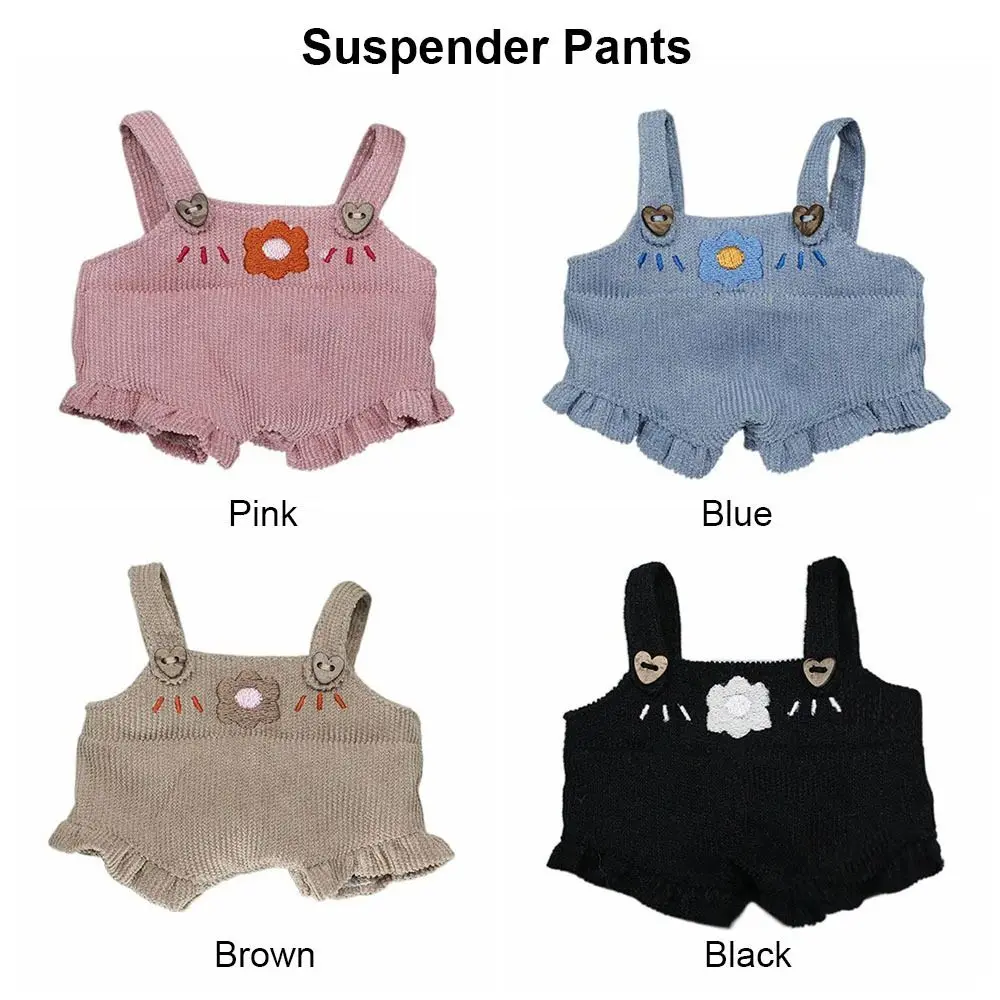 

20cm Doll Clothes Knitwear Sweater Suspender Pants Knitting Accessories Replacement Outfit Change Dressing Game Photo Props Toy