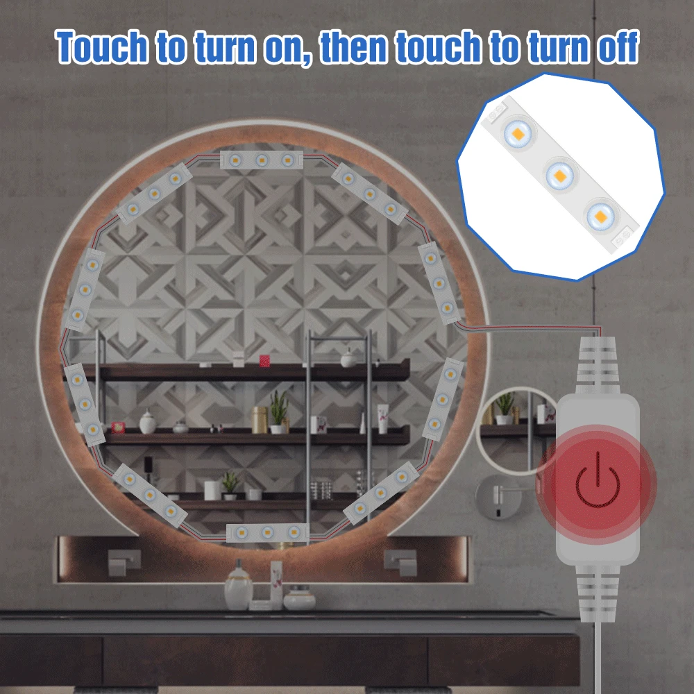 Светодиодная лампа для зеркала в ванную туалетный столик макияжа светодиодный