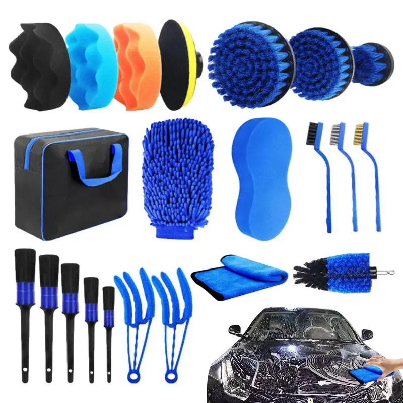 

Car Wash Kit 22pcs Car Detailing Kit Wheel Tire Cleaning Tools Car Wash Kit Auto Cleaning Supplies For Cleaning Wheels Dashboard