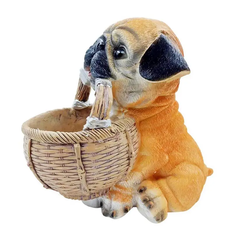 

Сидячая собака, корзина для хранения, статуя собаки, вход, держатель для ключей, коробка для хранения входных ключей, милая планшетолампа для двора