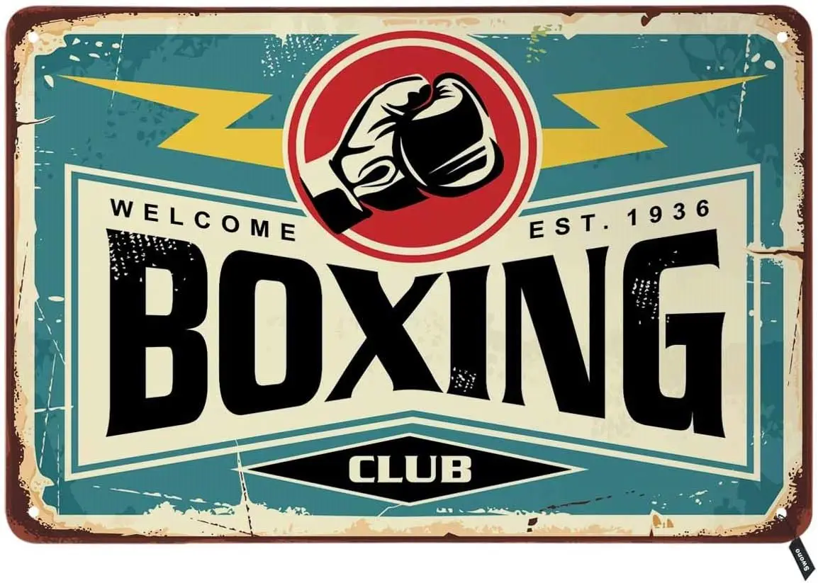 Оловянные вывески Swono Boxing Club винтажная металлическая жестяная вывеска для мужчин