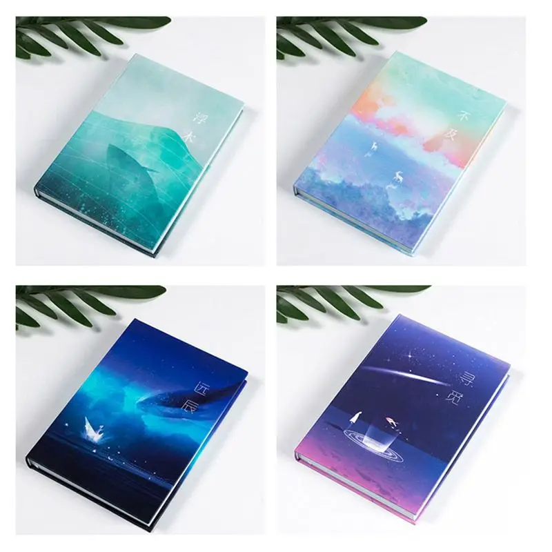 

Hand-Drawn Notebook Hand-Painted Diary Exquisite Color Page Illustration Diy Notebook Smooth Convenient Writing Appearance Value