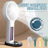 handheld fan with base fragrance tablet 3 speed adjustable 1500mah battery usb rechargeable portable fans home accessories