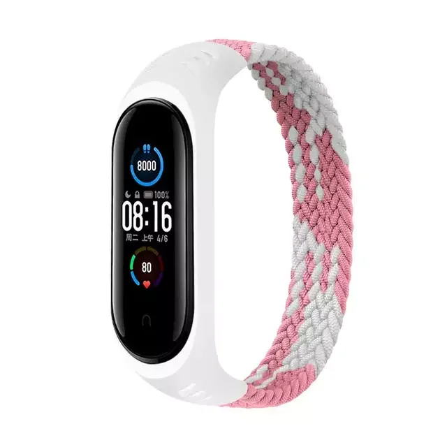 

Braided Strap for Xiaomi Mi Band 6 5 4 3 Elastic Solo Loop Bracelet Replacement Wristband For Miband 6 Miband 5 Miband 4