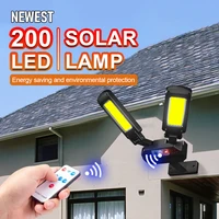 2022 newest 200w outdoor solar led light 1500w4 modes waterproof motion sensor sunlight yard garden street lamp energy saving