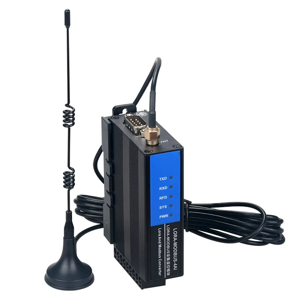 Фото Беспроводной модуль Homegood LORA-MODBUS-1DI1DR LORA с дистанционным управлением, прозрачной передачей данных, цифровым входом, релейным выходом и антенной 10 м №2