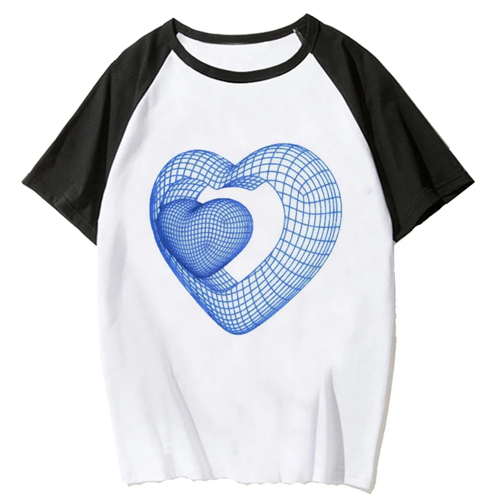 

Женский летний топ с принтом в виде сердца