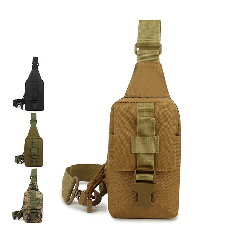 

Camping Shoulder Chest Bag Waterproof Multiple Pockets Small Travel Hiking Daypack Sling Bags for Men Crossbody Oxford