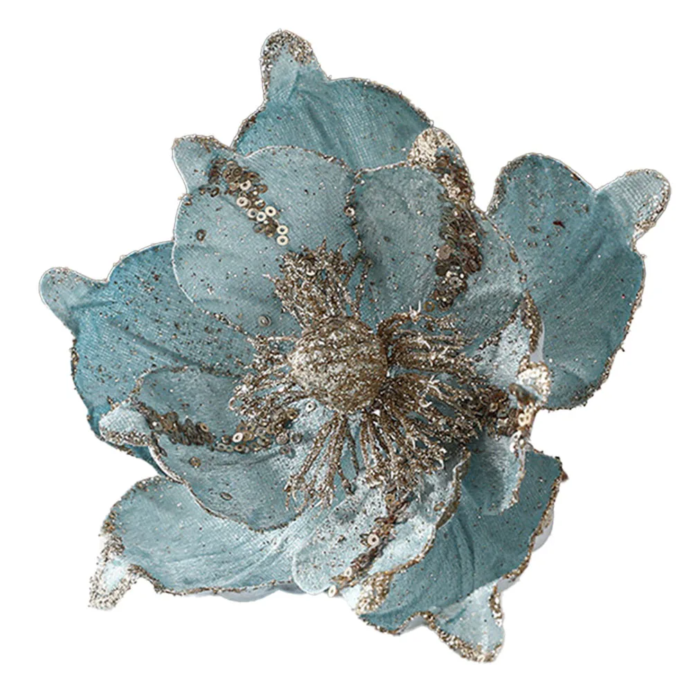 Рождественские блестящие цветы Искусственные рождественские Сверкающий блеск