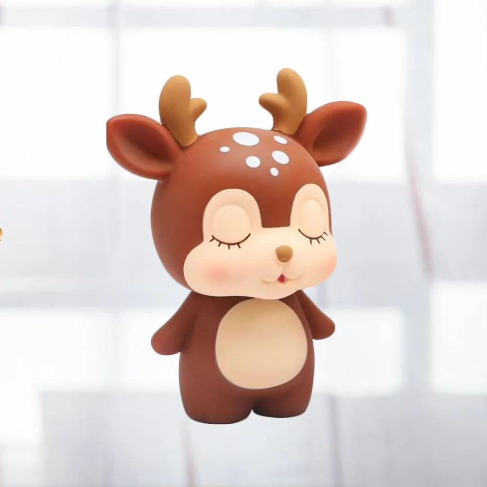 

Bank Piggy Coin Money Deer Box Cartoon Kids Saving Cute Toy Pot Banks Girls Gift Boys Reindeer Jar Figurine Animal Birthday Mini