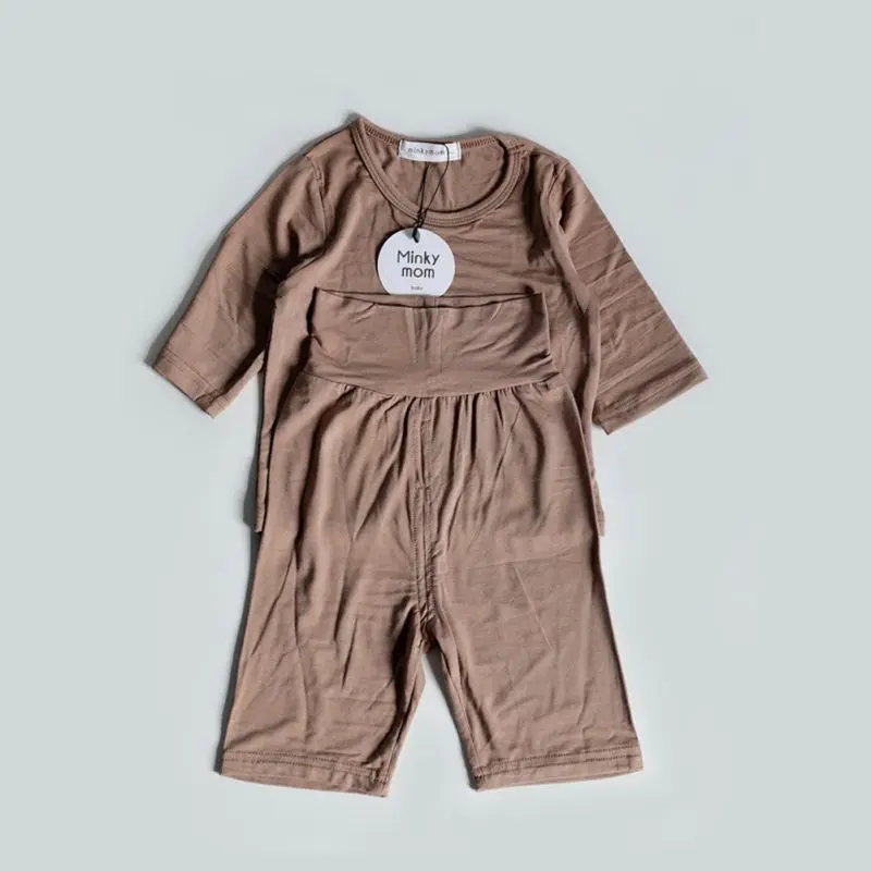 

Детская Мягкая клейкая Модальная Пижама для женских комплектов, летний весенний топ с рукавом три четверти, унисекс