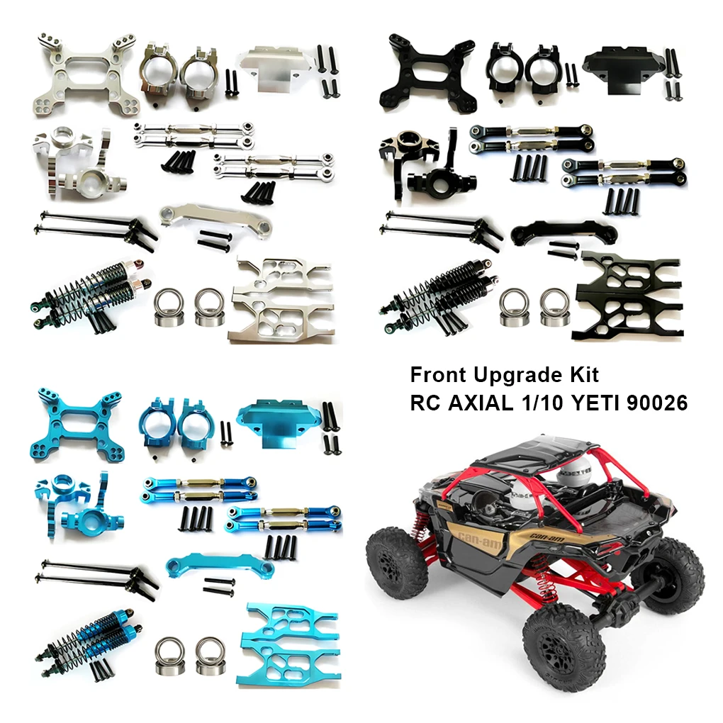 

19Pcs/Set Aluminium Alloy Shock Tower Brace Front/Rear Lower Suspension Arm For RC AXIAL 1/10 YETI 90026 RC Car UPgrade Parts