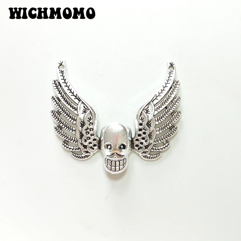 

Ожерелье с крыльями черепа из цинкового сплава, 2 шт., 48 х52 мм