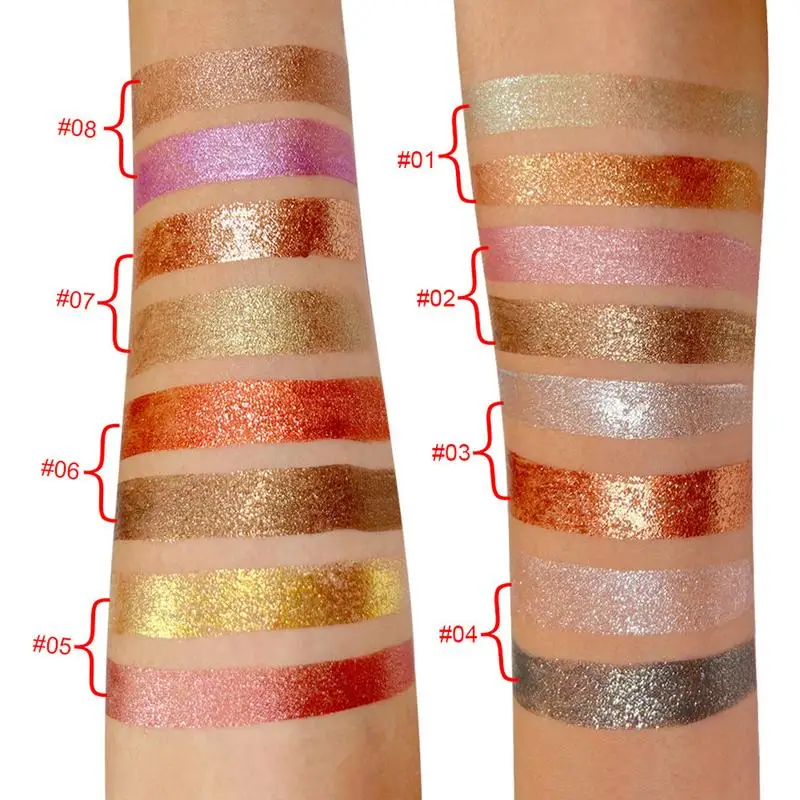 

4 Pcs Liquid Glitter Eyeshadow Non-Greasy Long-Wearing Metallic Glitter Eyeshadow Waterproof Shining Eye Shadow Set High-Impact