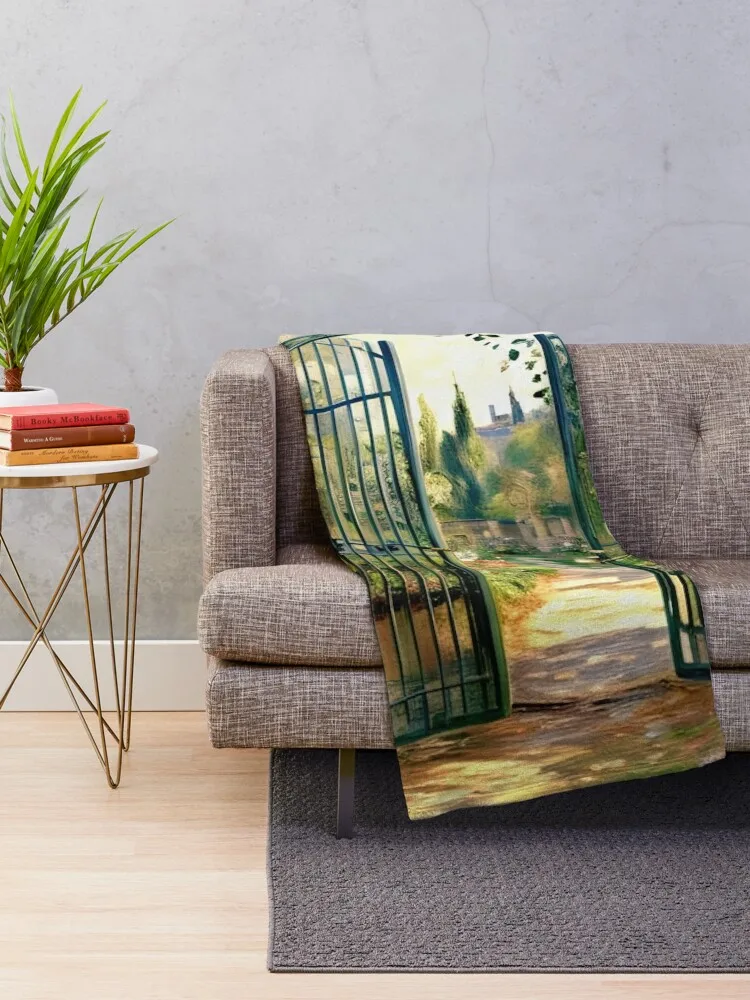 The Garden Gate at Vétheuil (2) — Плюшевое и пригласительное одеяло винтажные одеяла для