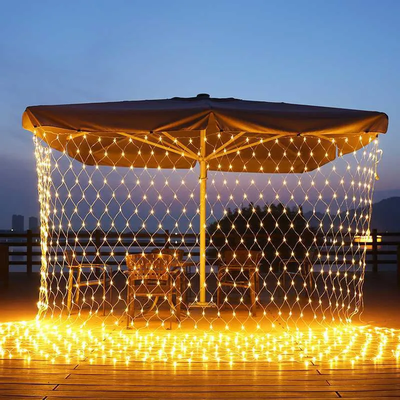 

3x3m 320LEDs Outdoor Fishing Net Curtain Mesh Fairy Garden Lights Decoration Outdoor Street Garland New Year Christmas Lights EU