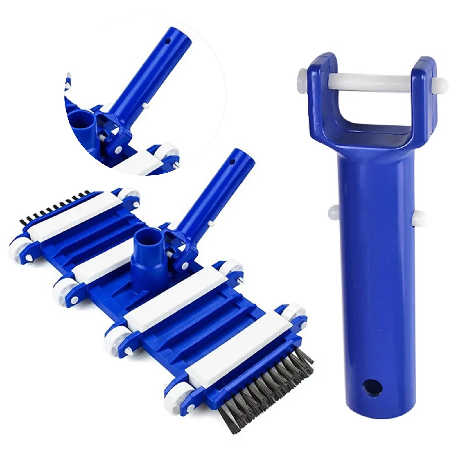 

Blue Swimming Pool V Shape Clip Brush Head Handle Replacement Pool Cleaner Accessories Swimming Pool Cleaning Tool Handle