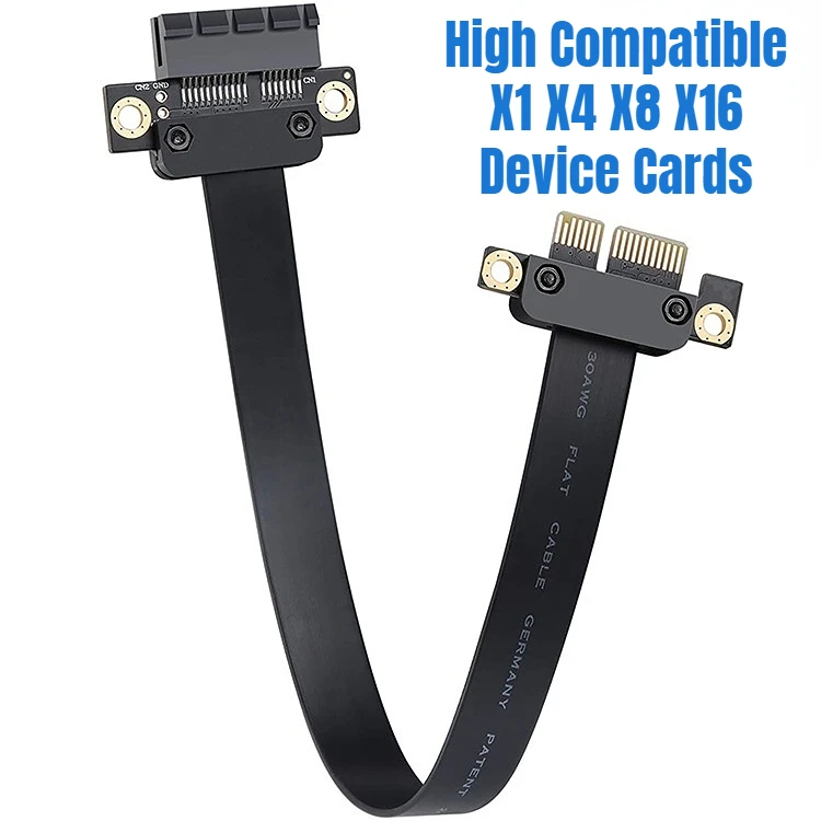 

New PCI Express PCIe Gen3 X1 X16 Riser Graphics Card Ribbon Extension Cable PCI-E 1x 16x 3.0 GPU Flexible Extender For BTC Miner