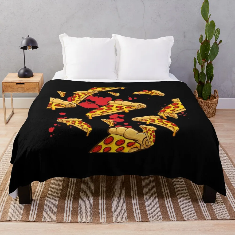 

ТРАПЕЦИЕВИДНОЕ ПЛАТЬЕ с принтом из фильмов ужасов и кровавой пиццы, мягкое Клетчатое одеяло