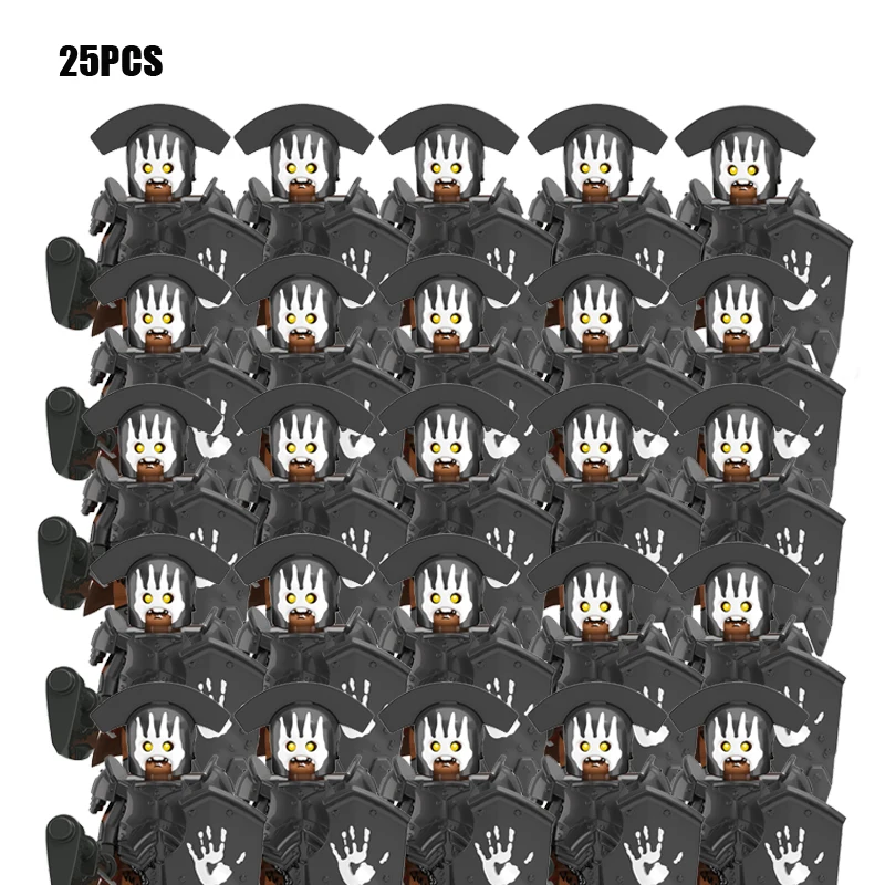 

25pcs/lot Armor Helmets Goat Boar Mount Ironfoot Durin's folk Dwarf Warrior Dwarf Knights Elves Soldier Army Building BlocksToys